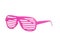 Pink 80\'s slot glasses isolated on white background