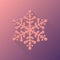Pink Abstract Christmas Snowflake Sign