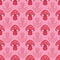 Pink abstract mushroom seamless pattern