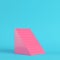 Pink abstract stair on bright blue background in pastel colors