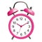 Pink alarm clock