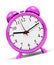 Pink alarm clock