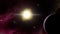 Pink Alien Exoplanet in a nebula