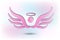 Pink Angel girly icon logo