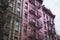 Pink apartment building, New York City