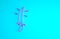 Pink Arabian saber icon isolated on blue background. Minimalism concept. 3d illustration 3D render