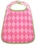 Pink Argyle Baby Girl Bib