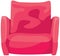 Pink armchair