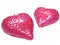 Pink aroma scented candles set heart shape