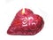 Pink aroma spa candle heart shape