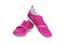 Pink athletic shoes