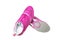 Pink athletic shoes