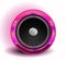Pink audio speaker