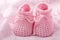 Pink baby booties