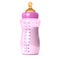 Pink baby bottle