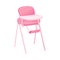 Pink Baby Chair for Feeding Isolated on White Background Vector Illustration