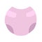 Pink baby diaper underwear isolated vector illustration