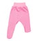 Pink baby footed pants. child footie trousers isolated on white background