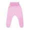 Pink baby footed pants. child footie trousers isolated on white background