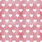 Pink baby girl watercolor seamless pattern with hearts. Baby pink paint brush stroke background