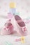 Pink baby shoes