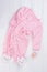 Pink baby sleeper pajama with kitties legs and pacifier