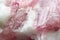 Pink background from nature crystals, rhodochrosite is manganese carbonate mineral.  Macro