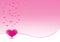 Pink background with shiny heart