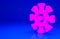 Pink Bacteria icon isolated on blue background. Bacteria and germs, microorganism disease causing, cell cancer, microbe