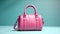 Pink bag,Female pink leather handbag,AI generated