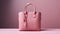 Pink bag,Female pink leather handbag,AI generated