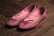 Pink ballerina shoes