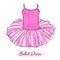 Pink ballerina tutu dress. Performance ballet dance dress.