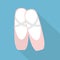 Pink ballet shoes icon