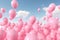 Pink Balloon Release Multitude of pink balloons