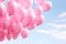 Pink Balloons Floating in the Sky, pink life