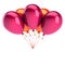 Pink balloons orange five 5 happy birthday party balloons