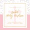 Pink baptism invitation card
