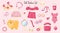 Pink basic barbie set stickers.