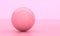 Pink basketball with gold inserts on a pink background