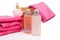 Pink bath accessory for sauna or spa