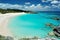 Pink beach in Bermuda islands