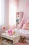 Pink bedroom of a girl