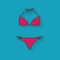 Pink bikini swimsuit icon