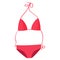 Pink bikini swimsuit vector illustration. Beach women swimming suit.