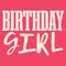 Pink Birthday girl text font