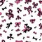 Pink and black bows on white background seamless vector pattern. For surface patterns design, packaging, textile, gift