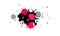pink black drop splatter ink watercolor in grunge graphic element