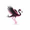 Pink And Black Flamingo Logo: Symbolic Iconography With Spirited Movement