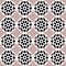 Pink and black ornate art deco pattern with white flowers in repeating damask tiles, great for original